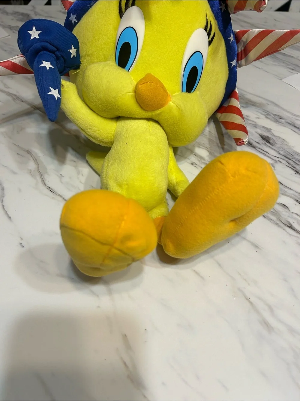 Tweety Bird Plush Toy - Yellow with Patriotic Headband